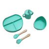 Silicone Feeding Set - Minty Green or Purple Color