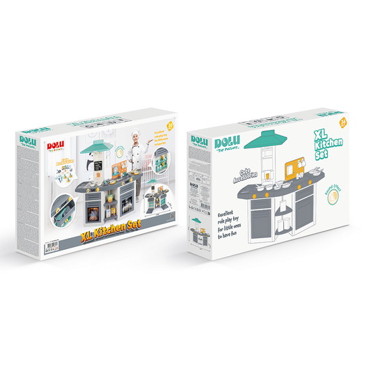 XL Kitchen Set - 100x109x65 cm - 36 pieces of accessories - sound effects