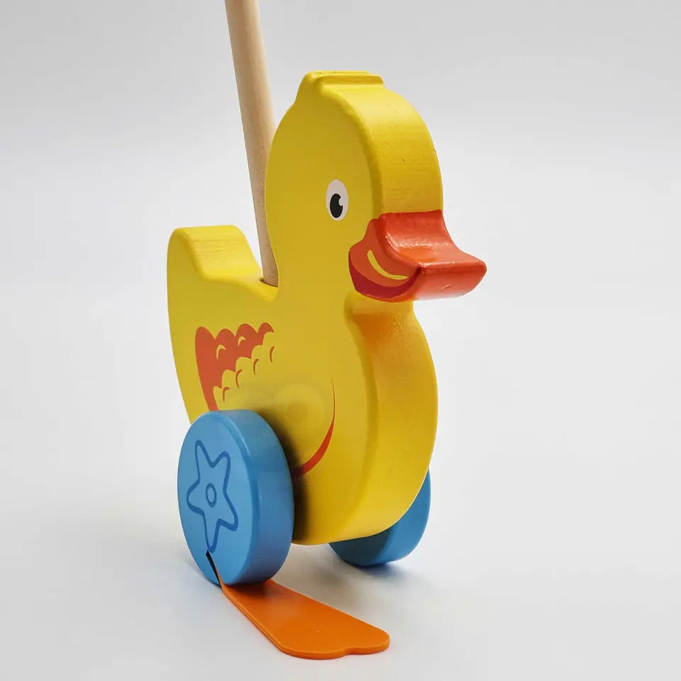 Wooden Push Toy - Duck