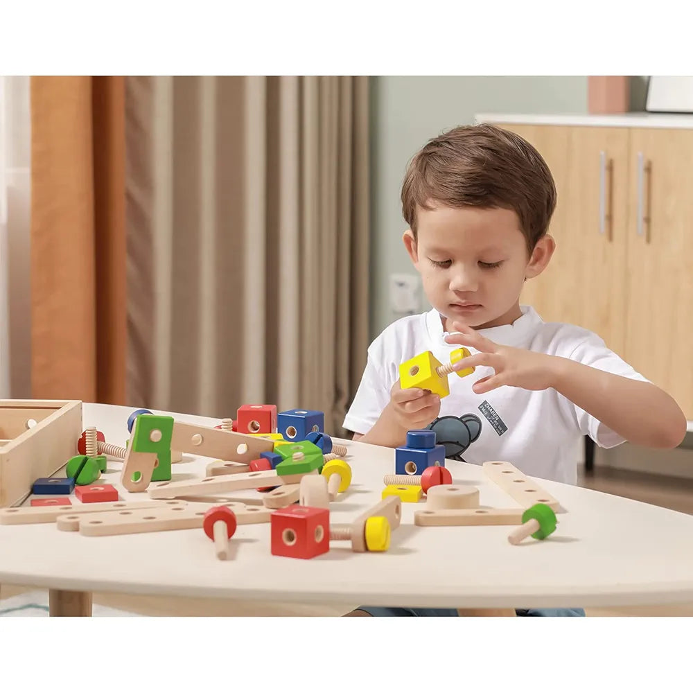 Model Construction Set - Wood Block Building - 53 Pieces
