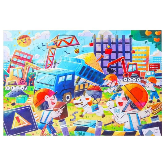 Jumbo Floor Puzzle - Busy Engineer - 60x90cm - 72 Pieces