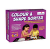 COLOUR & SHAPE SORTER - 8 Shapes x 8 Colours - Abacus Stand - Activity Book