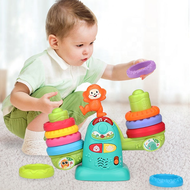 Colorful Seesaw Stacker - Light-Up and Sound Effects