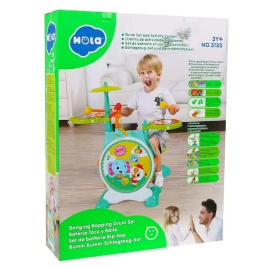 Electronic Drum Set - Base Drum, Soft Drums, Sticks, Cymbals, Microphone & Stool