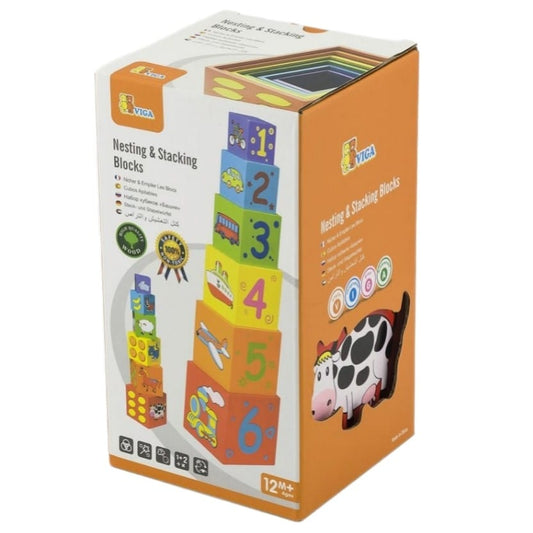 Nesting & Stacking Blocks - Wooden - 11x11x48cm