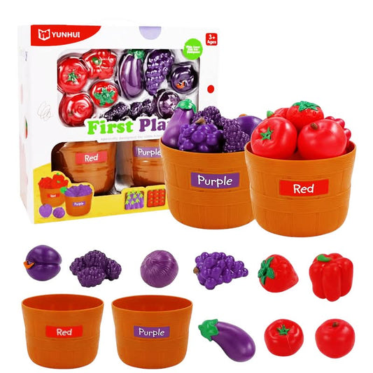 Farmer's Market Color Sorting Set - 2 Barrels, 12 Pieces