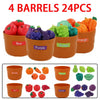 Farmer's Market Color Sorting Set - 4 Barrels, 24 Pieces