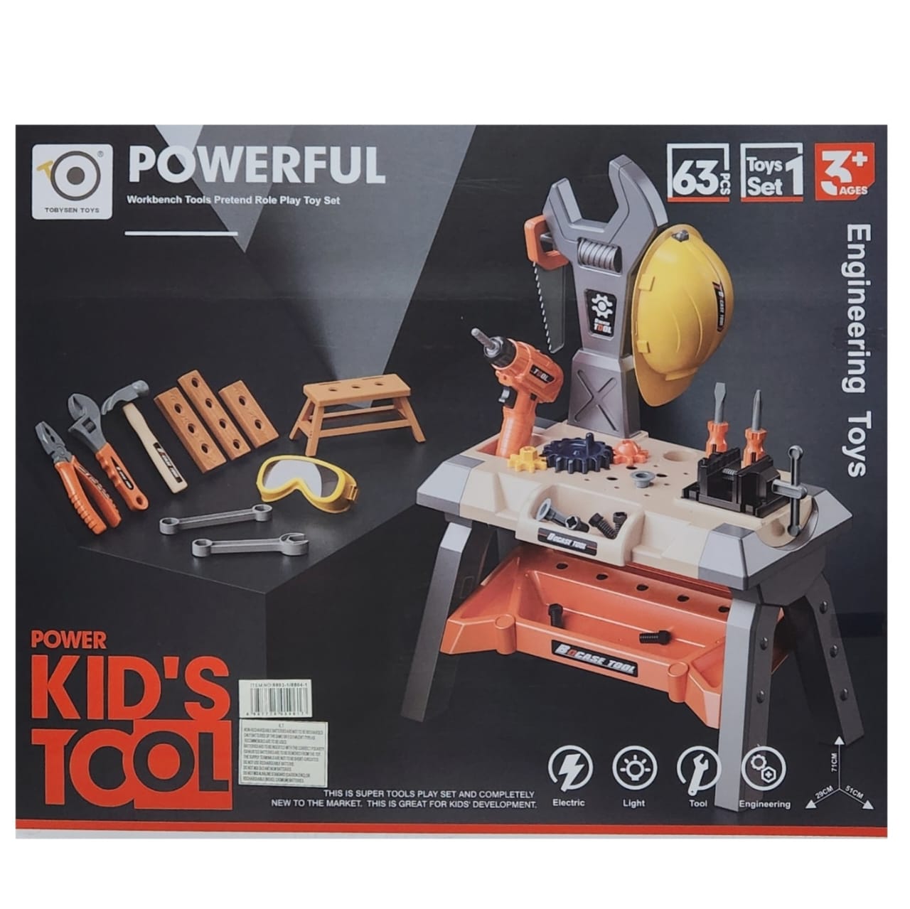 Carpenter Workbench Tools - 63 Pieces