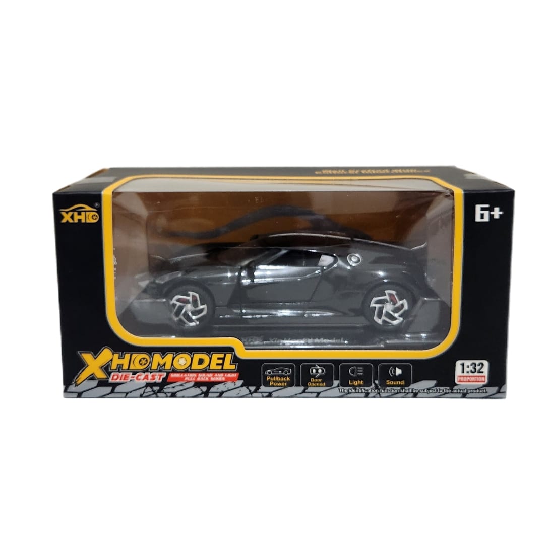 Pull Back Metal Car - Bugatti - Black