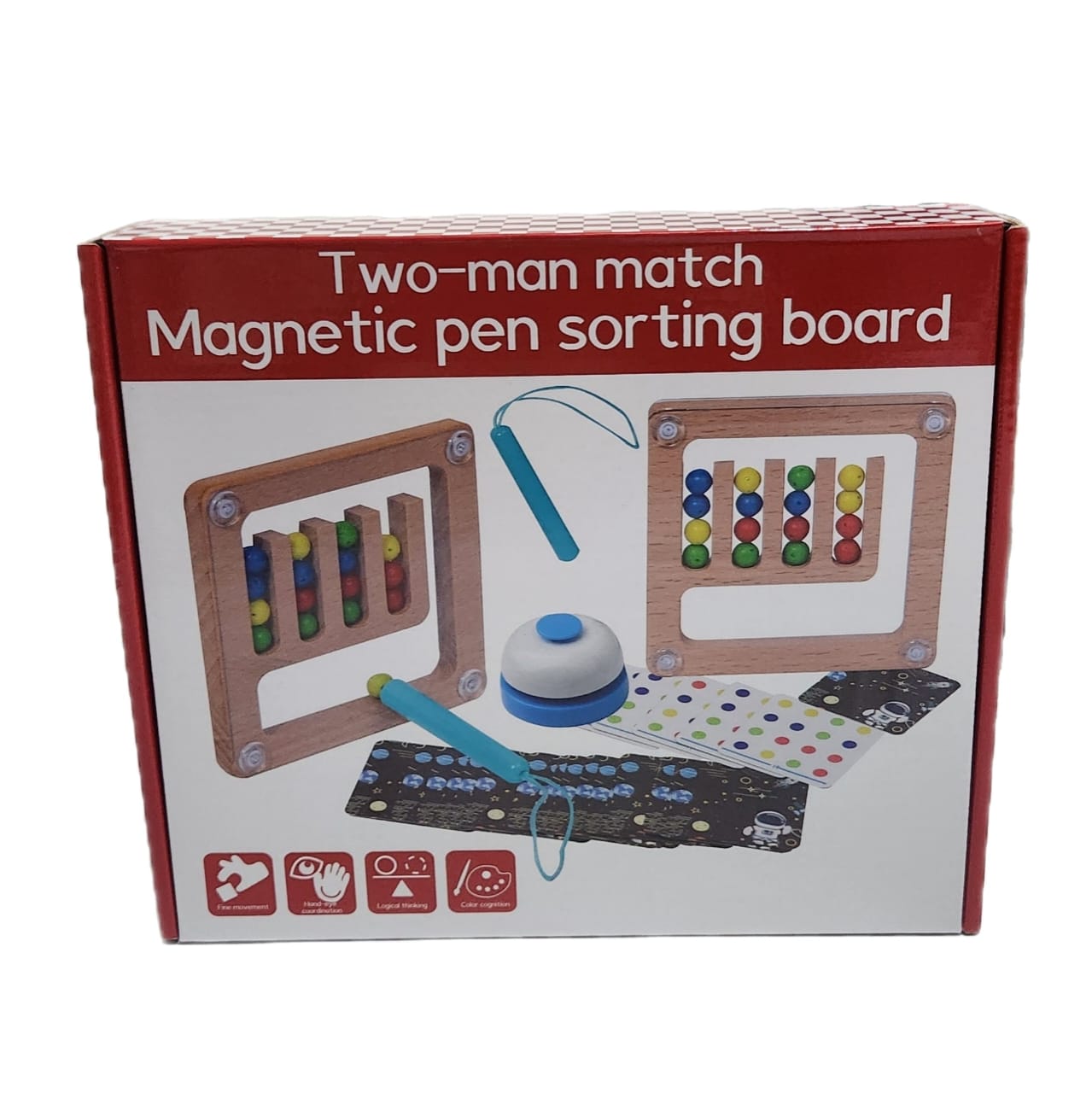Magnetic Pen Sorting Board - Two Man Match - Wooden