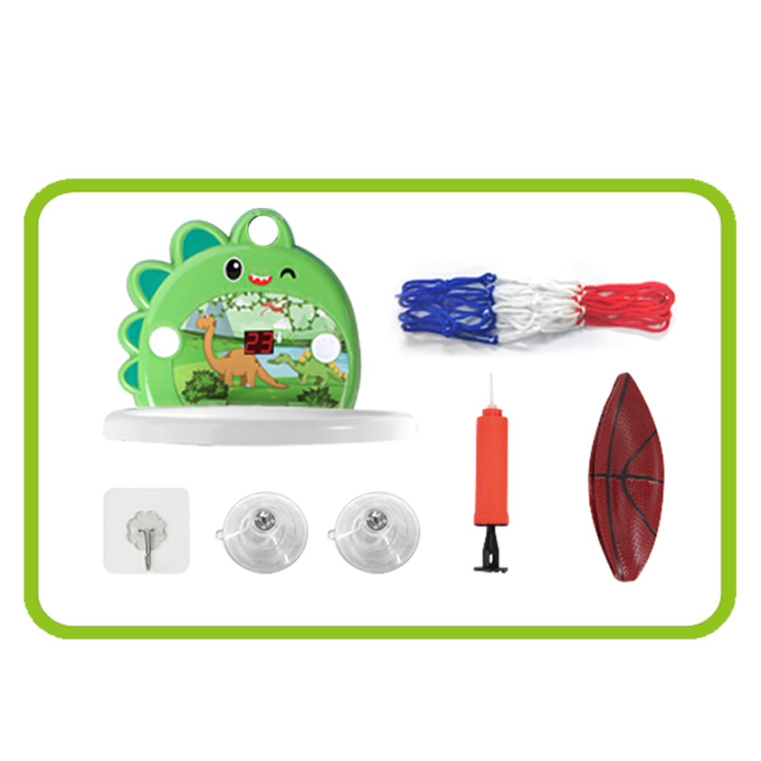 Indoor Basketball Hoop Set – Digital Score Counter - 2 Suction Cups & 1 Wall Hook for Easy Mounting