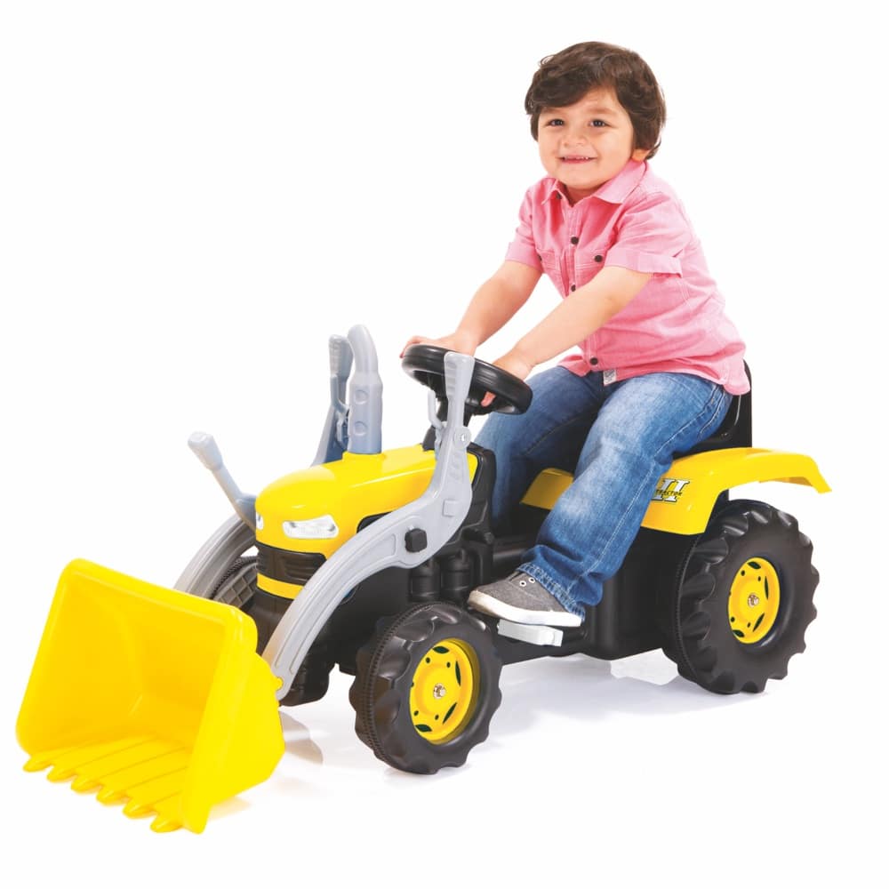 Pedal Tractor Excavator With Front Loader