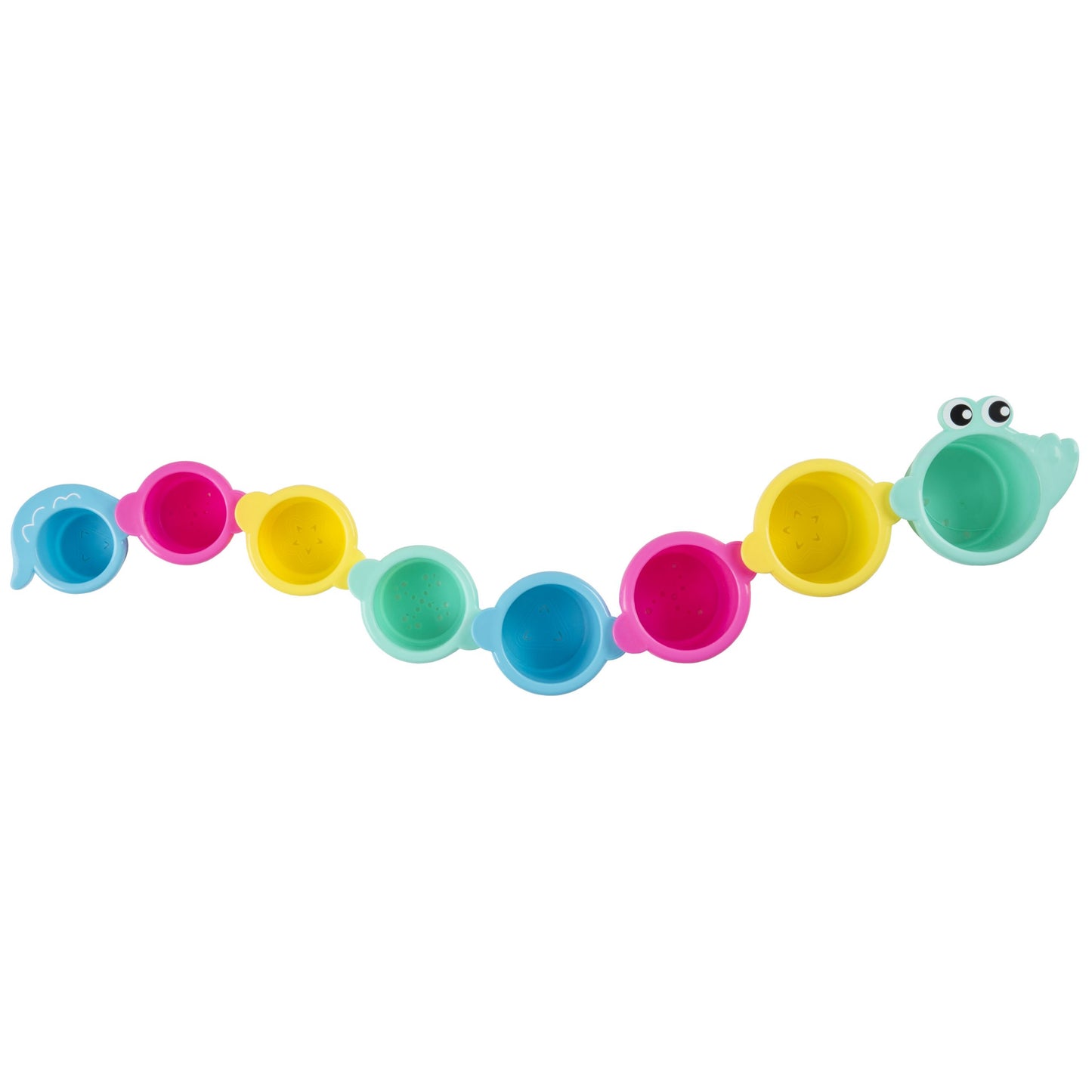Croc Cups - Stacking and Linking - 8 Brightly Coloured Cups