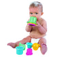 Croc Cups - Stacking and Linking - 8 Brightly Coloured Cups