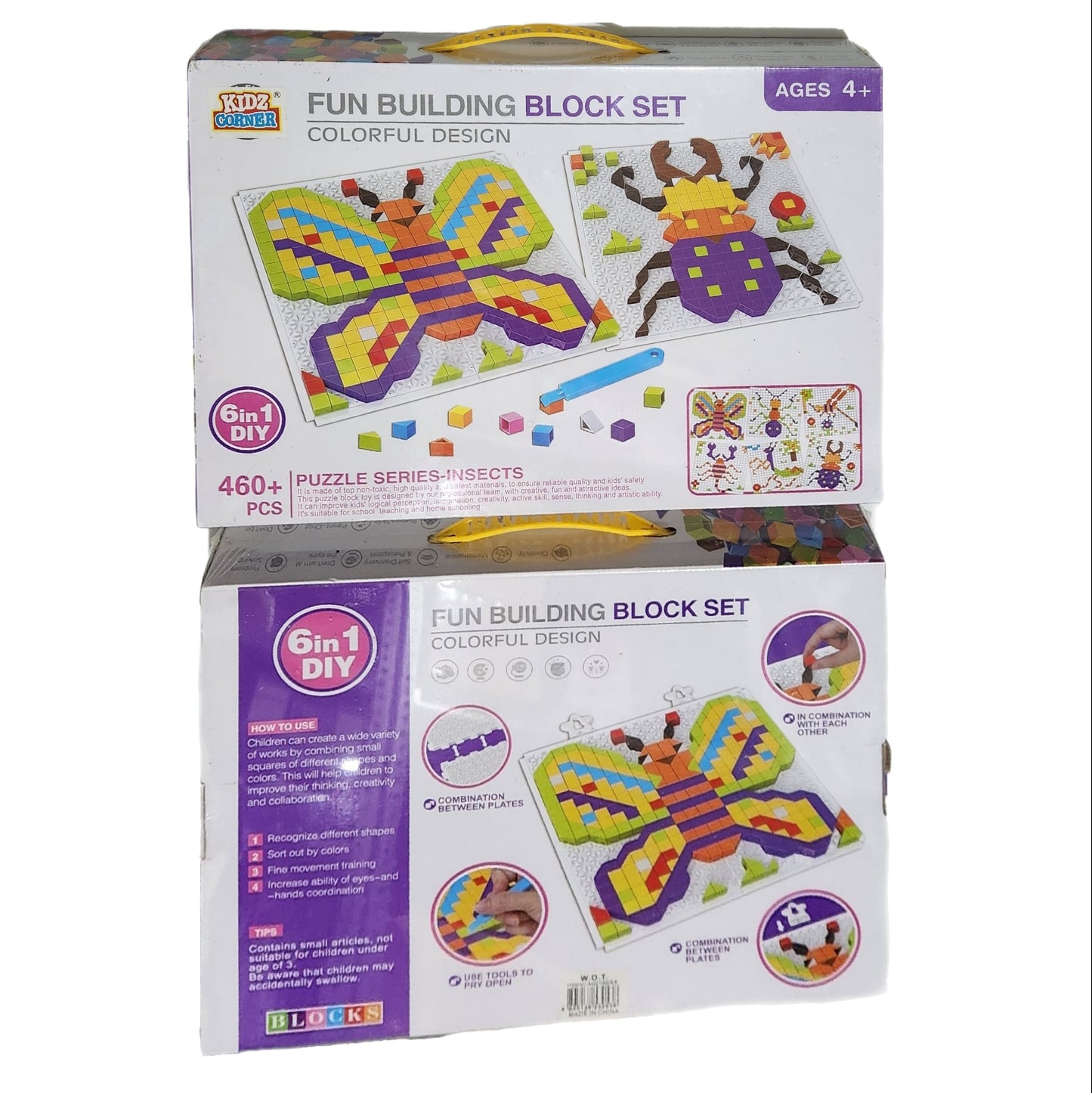Fun Building Block Set - Insects - 460+ Pieces