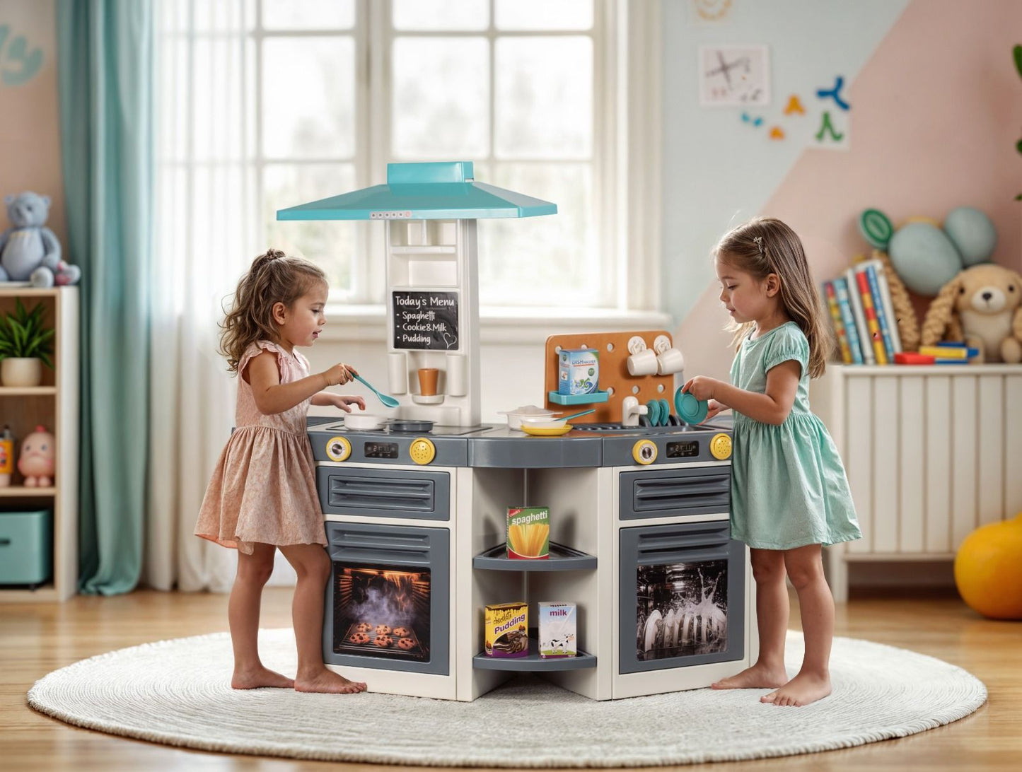 XL Kitchen Set - 100x109x65 cm - 36 pieces of accessories - sound effects