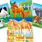 My First Puzzles - Animals & their Babies - 4 graded jigsaw puzzles starting with 4 pieces, then 6, 8, and finally 10 pieces