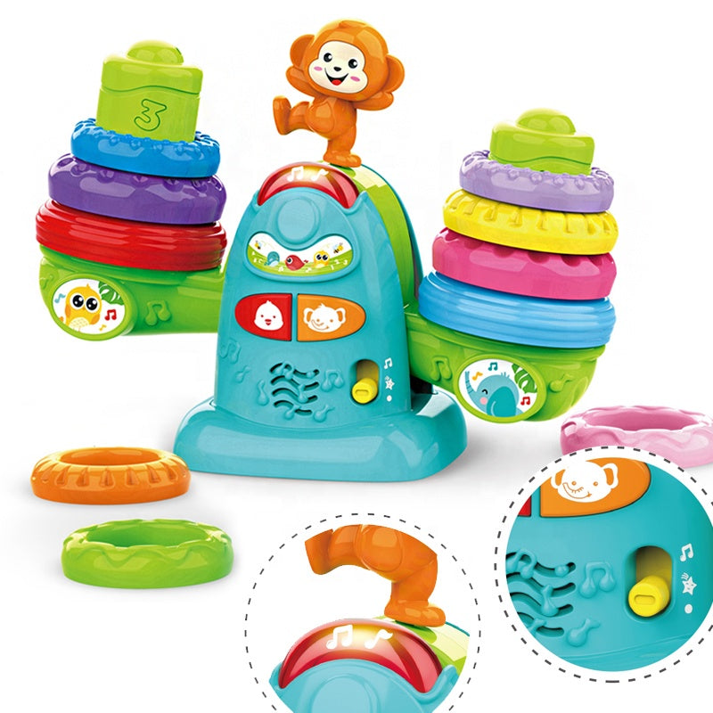 Colorful Seesaw Stacker - Light-Up and Sound Effects