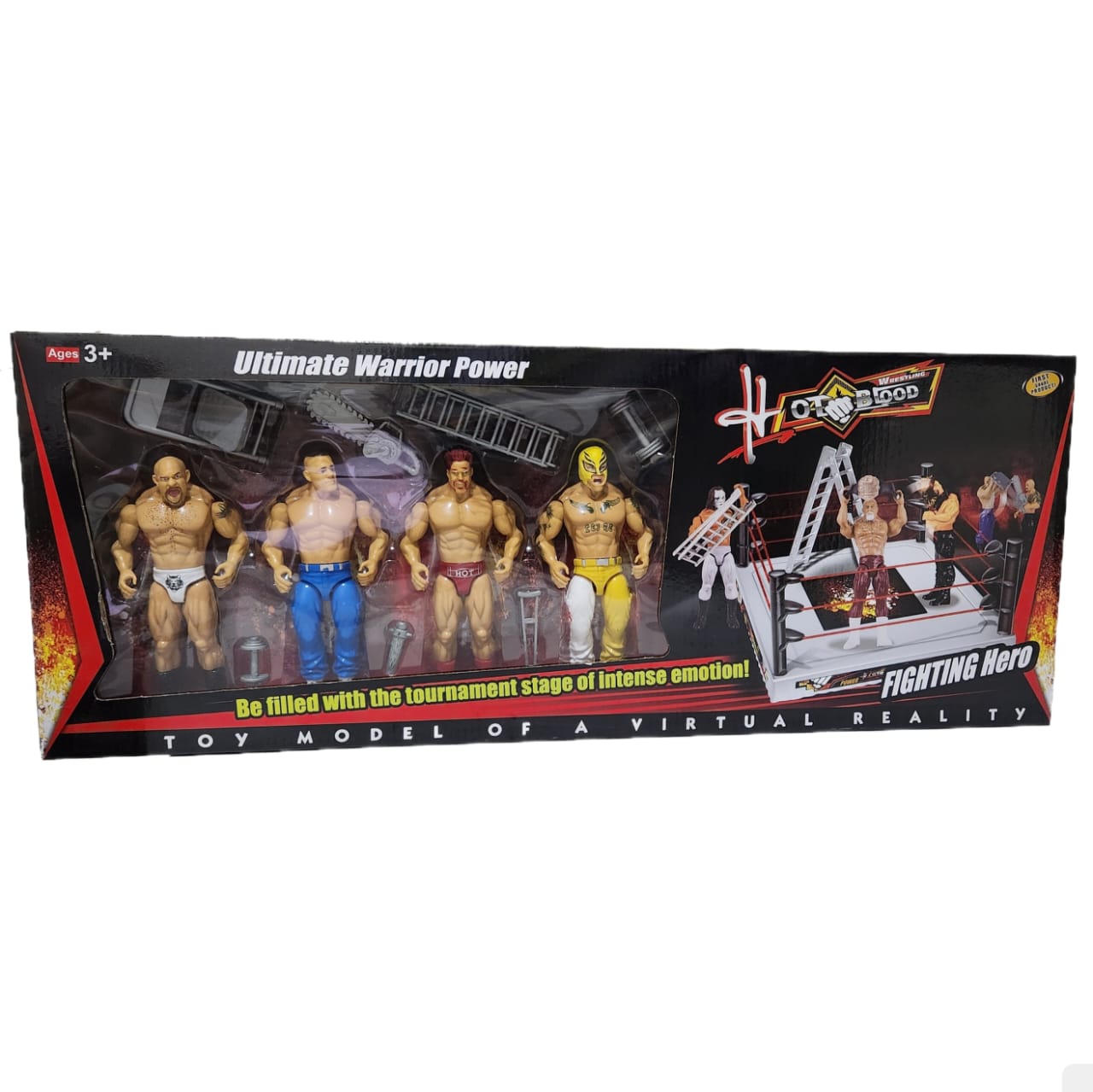 Fighting Hero - Wrestling Ring - 4 Wrestlers