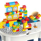Multifunctional Activity Table & Chair - 109 Colourful Building Blocks - Table 80x37x43 cm - Chair 31x28x42 cm