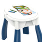 Multifunctional Activity Table & Chair - 109 Colourful Building Blocks - Table 80x37x43 cm - Chair 31x28x42 cm