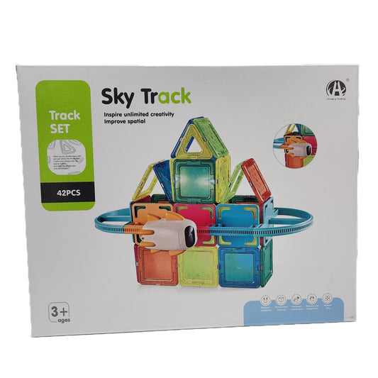 Sky Track - Magnetic Blocks, Track and Shuttle - 42 Pieces