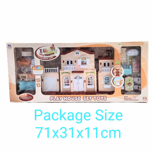 Doll House with Accessories - Package Size 71x31x11cm