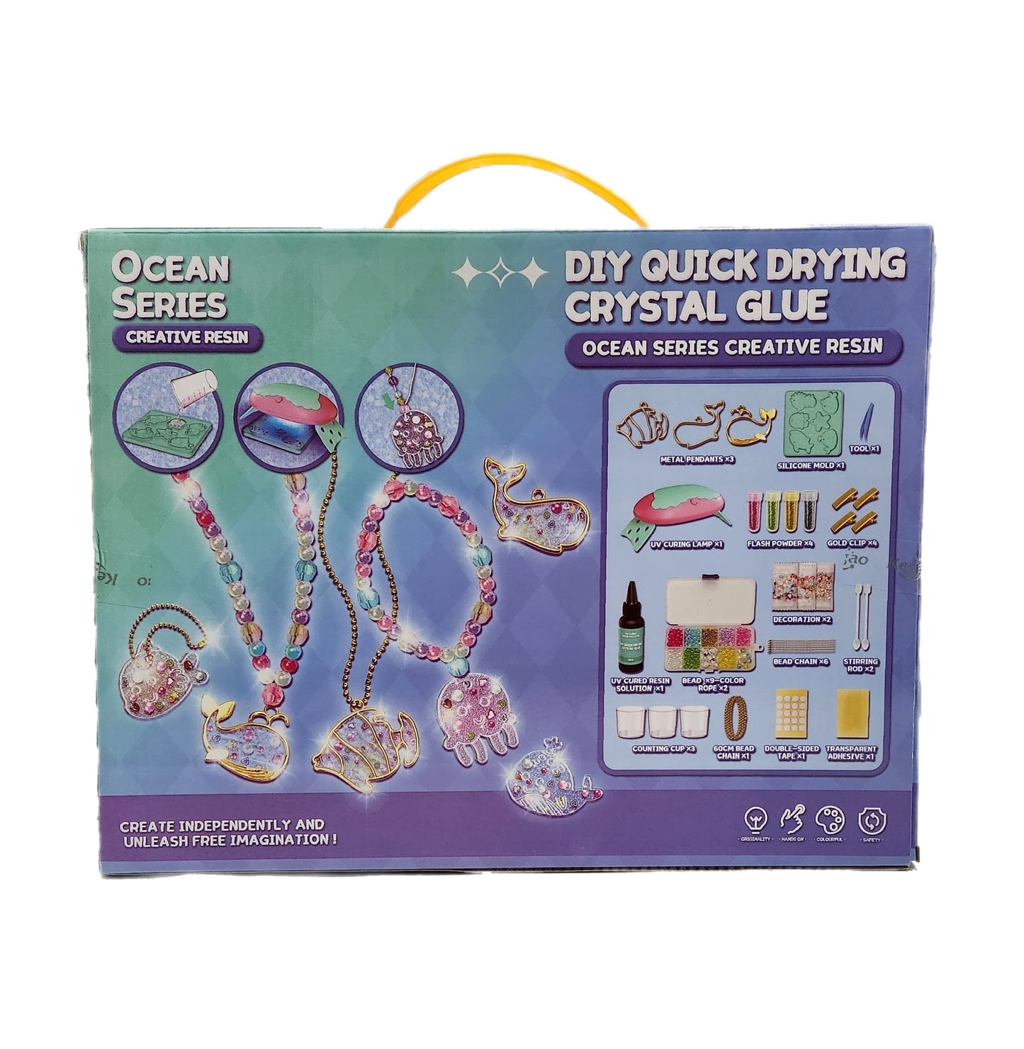 Jewelry Making Kit - Quick Drying Crystal Glue - UV Curing Lamp and Accessories