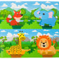 Floor Playmat 120x120cm - Pack of Four Baby Animals Puzzle Pieces 60x60cm