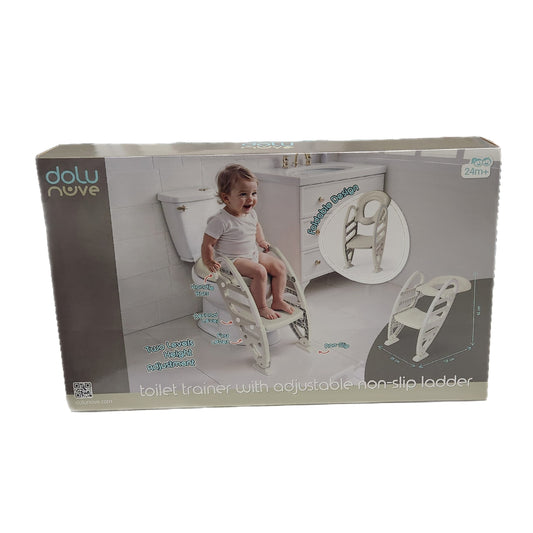 Toilet Trainer with Non-Slip Adjustable Ladder - Beige