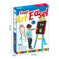 Double Sided Drawing Easel - Chalkboard & Magnetic Whiteboard - Chalks - Whiteboard Pens - Eraser - Magnetic Letters & Numbers