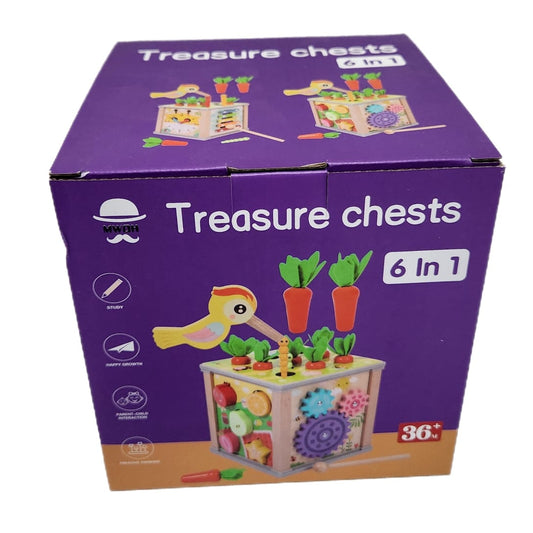 Wooden Activity Cube 6-In-1