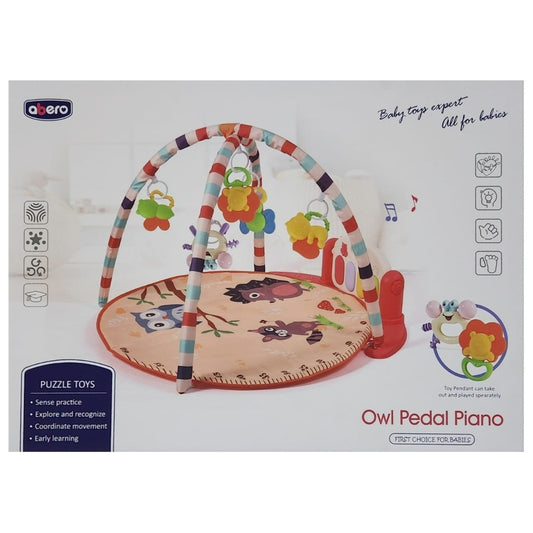 Owl Pedal Piano - Soft Baby Playmat - 3 Functions