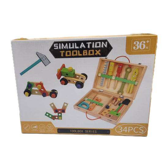 Simulation Toolbox - 34 Pieces - Wooden Tools And Accessories