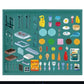 Kitchen Cooking Playset - 60+ Pieces