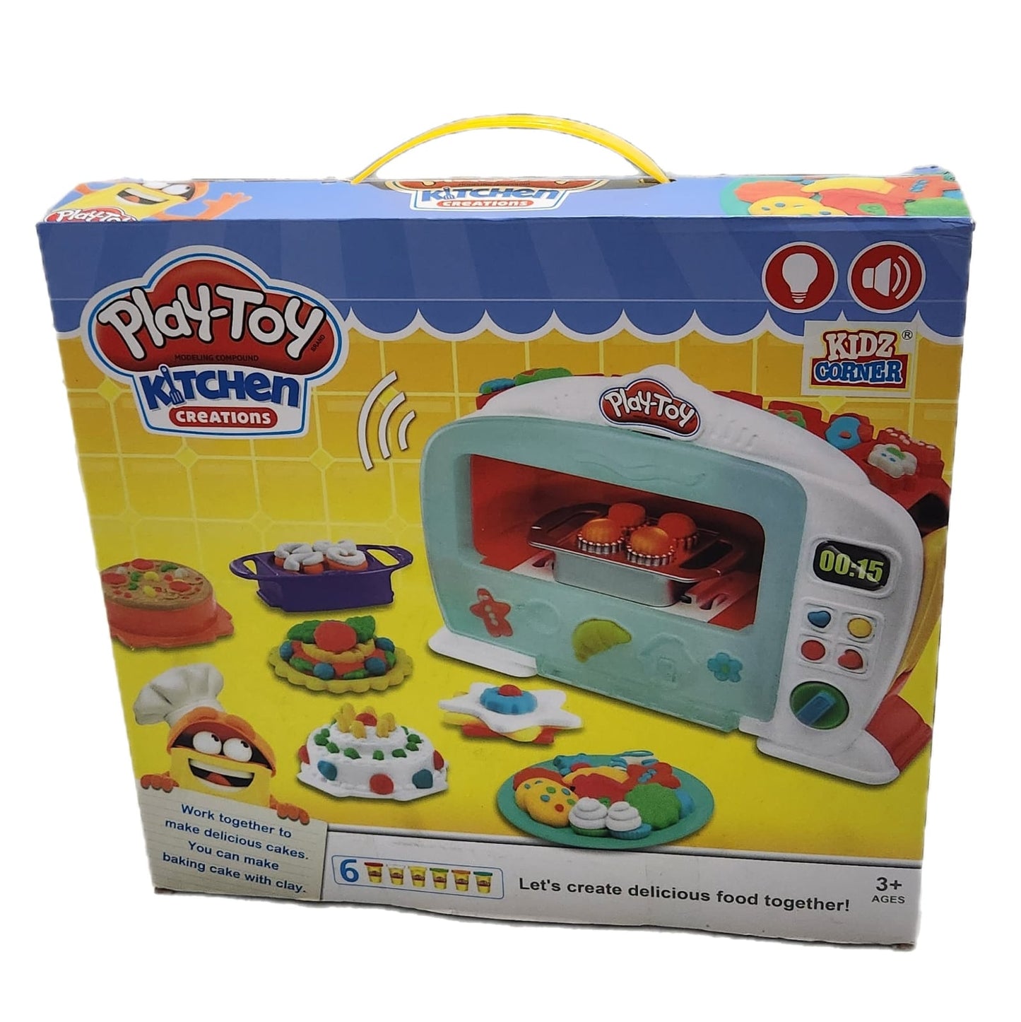 Oven Playset - 6 Colors Playdough - Lights and Sounds