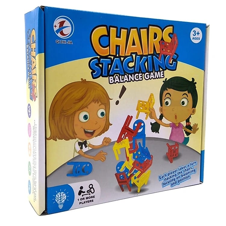 Chairs Stacking Balance Game - 1+ Players - 36 Pieces